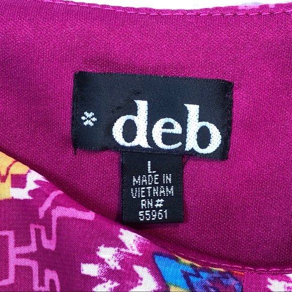 Deb Pink Print Maxi Sundress Size Large - Picture 4 of 12